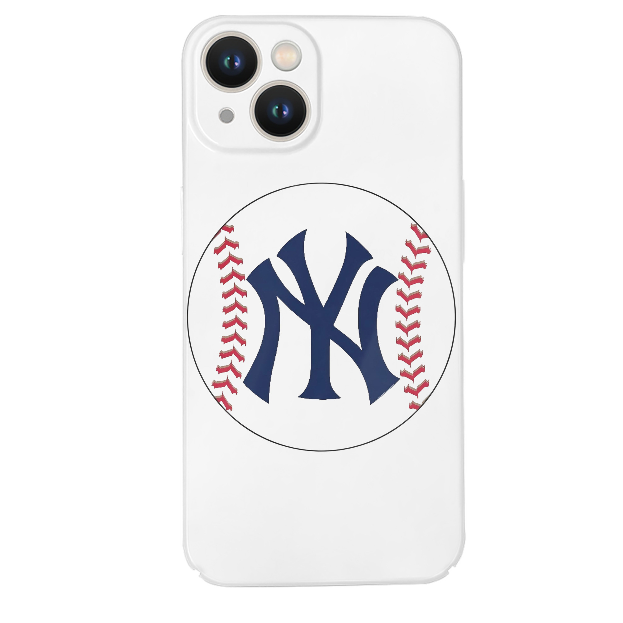 New York Yankees Baseball IPhone 14 Series Full-Cover Hard Case – Shockproof With Raised Camera Protection – Precise Cutouts, Wireless Charging Compatible – Durable, Anti-Yellowing, Easy To Clean
